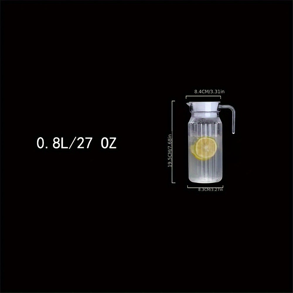 Горшок с вертикальным рисунком и прозрачной белой крышкой из поликарбоната.