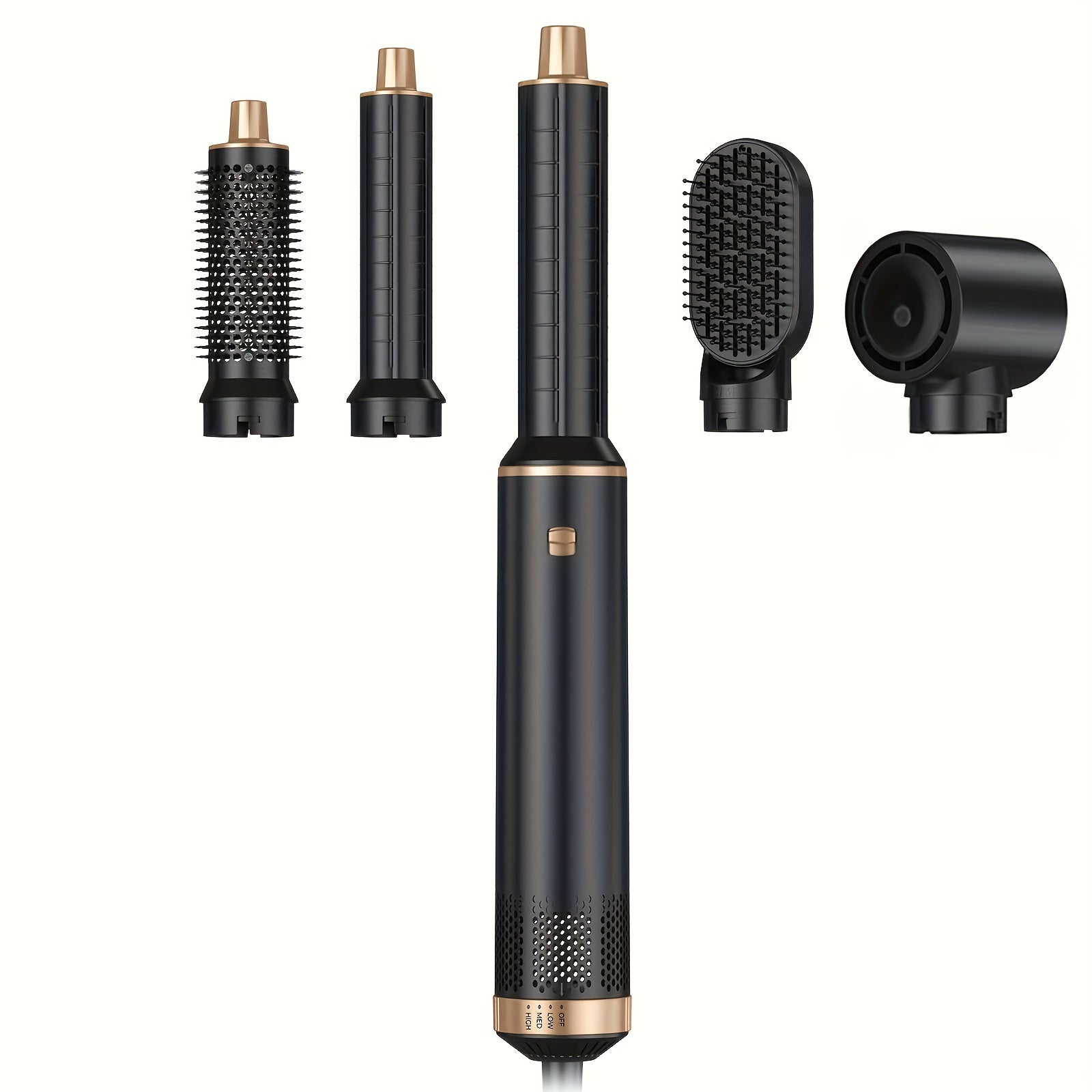 5-in-1 Hair Dryer Brush Set with Air Curler Detachable Hot Air Styler 800W 220V