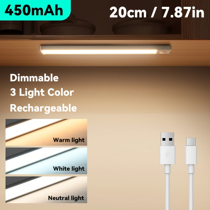 Adjustable Brightness USB Rechargeable LED Cabinet Light with Magnetic Mount