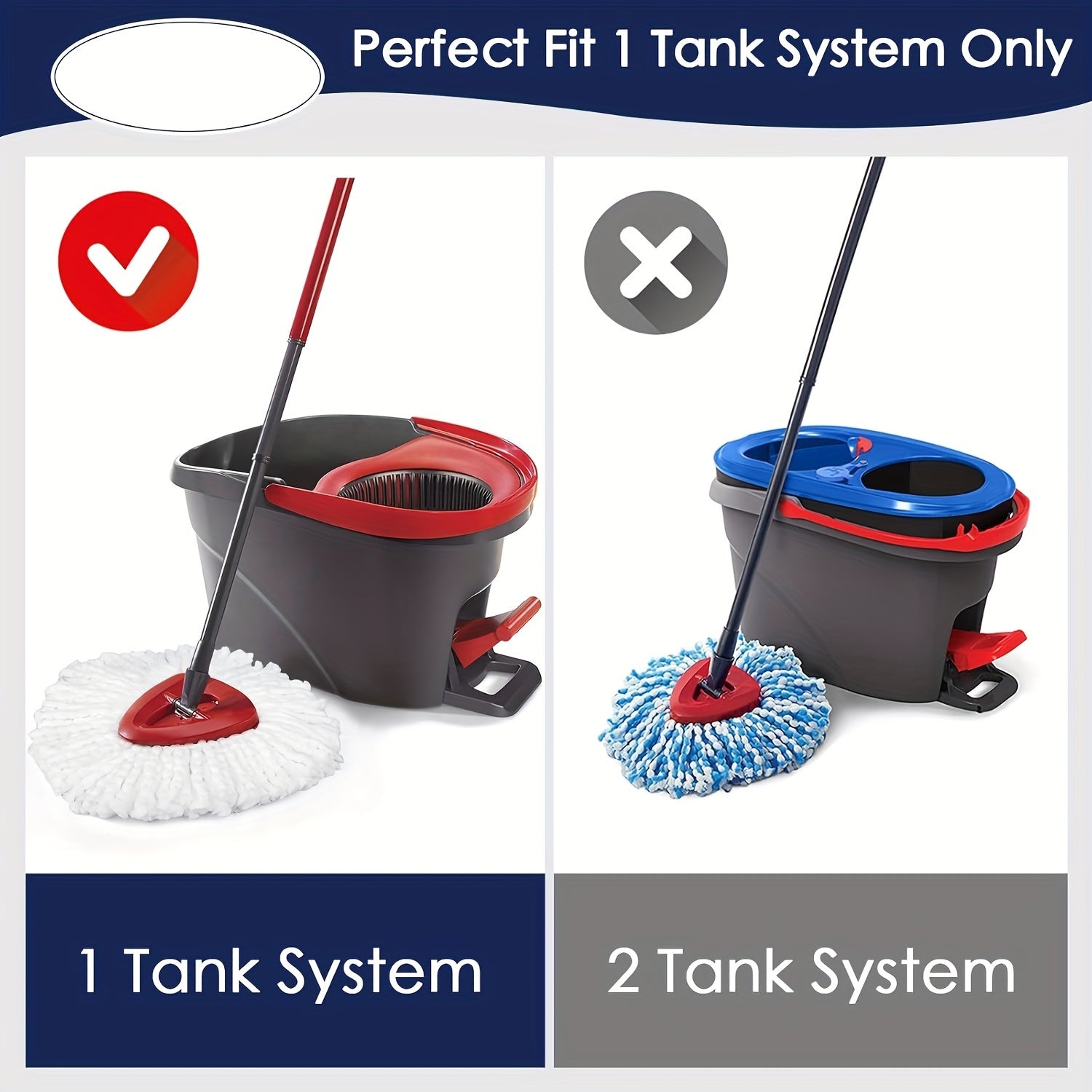 Eng yaxshi tanlov: Ocedar EasyWring mopi uchun 4 ta spin mop almashtirish boshliqlari to'plami - Mikrofiberga mos boshliqlar