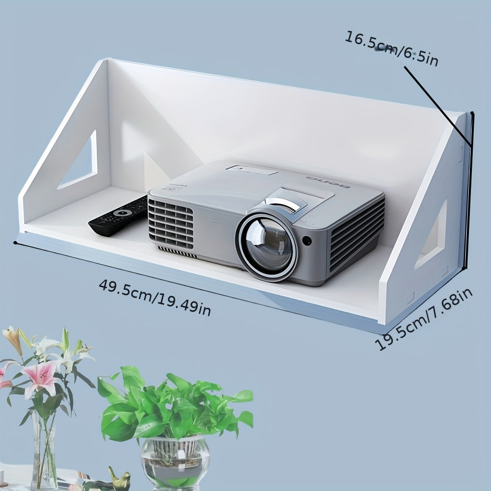 Wall-Mounted Projector Shelf Made of Durable Cork for Bedroom Living Room Office