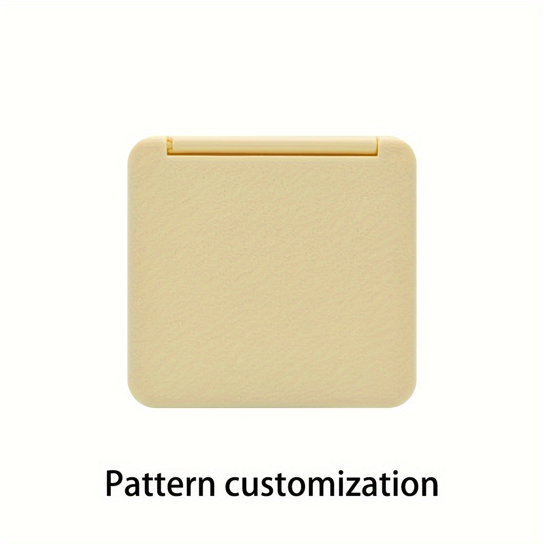 Personalized Floral Mini Makeup Mirror with Custom Photo and Text for Travel and Purses