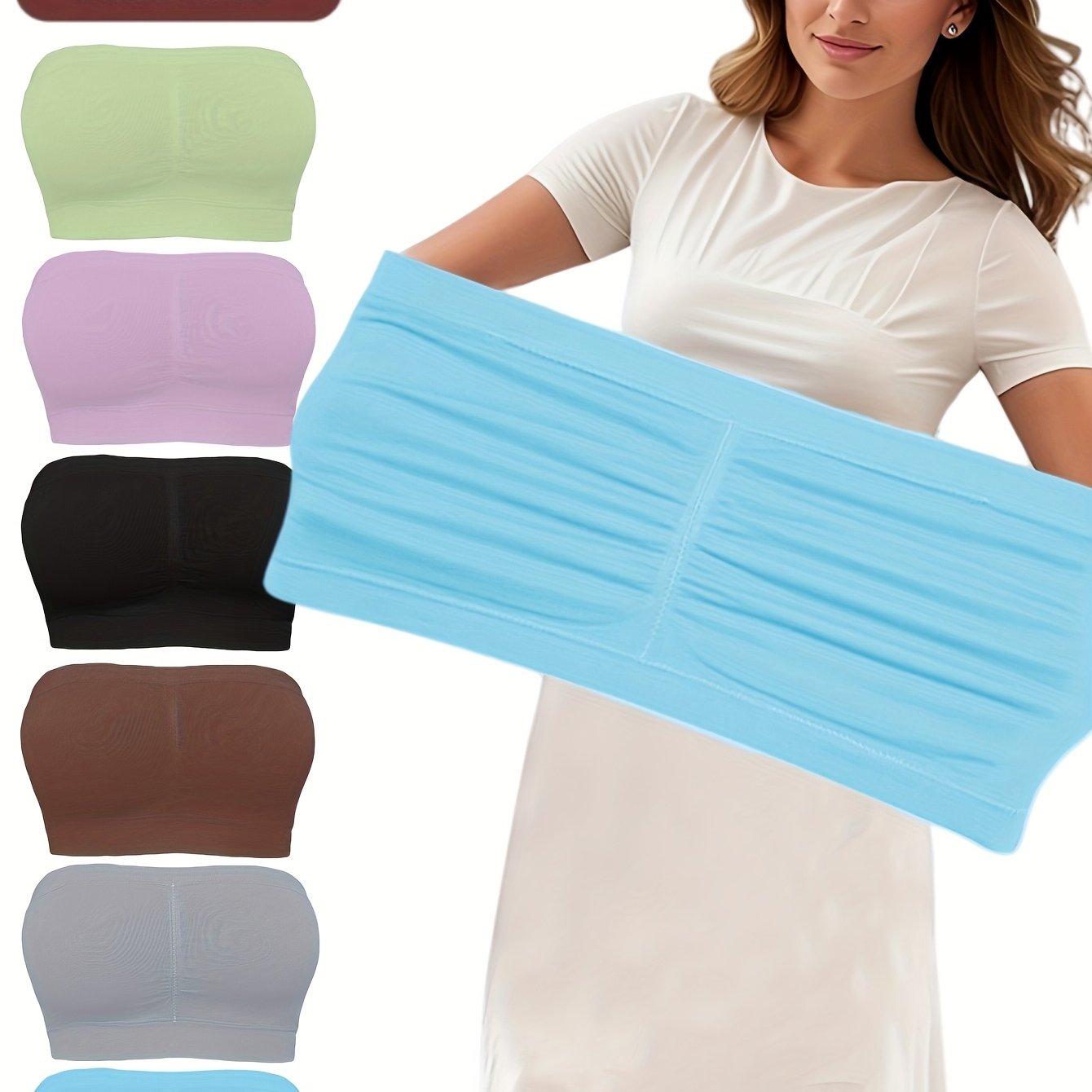 Women Seamless Wireless Sports Bras Plus Size Backless Stretch Workout Bras