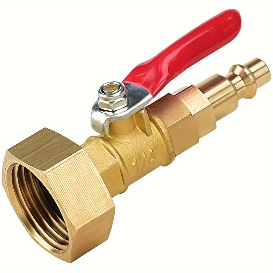 Adaptador de vaciado de invierno para RV, conector rápido de 1/4" y rosca de jardín de 3/4"