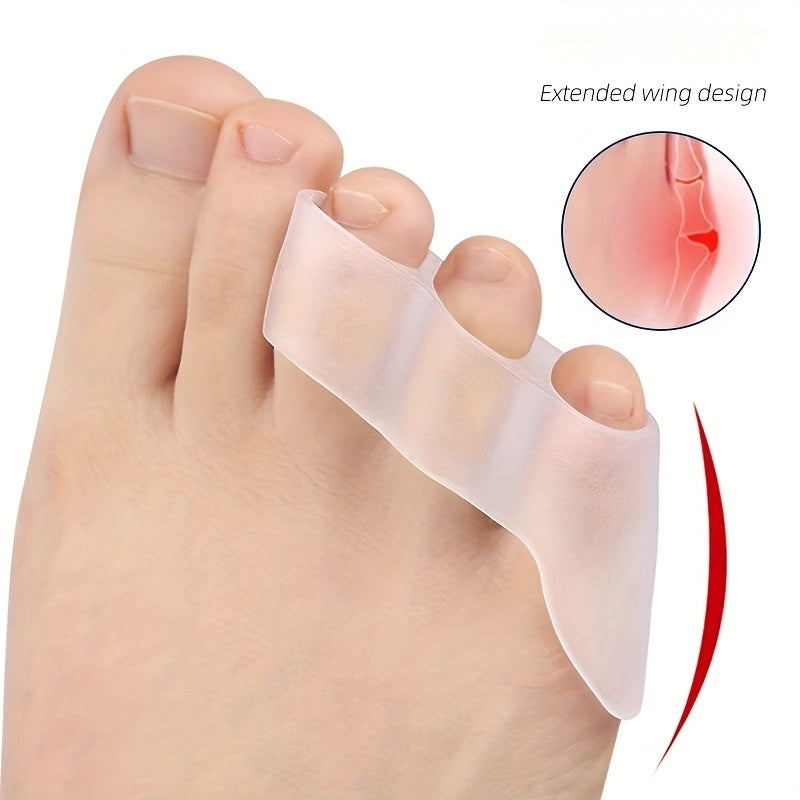 Unisex Silicone Toe Caps 2 Pairs Waterproof Soft Gel Cushions for Pressure Relief