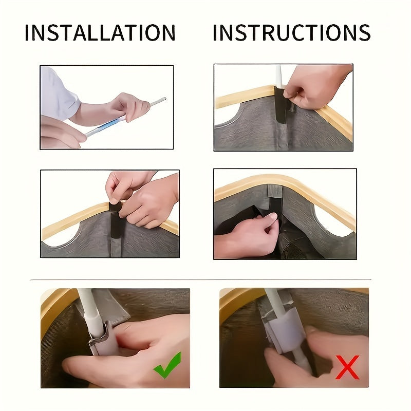 Qora yopiladigan kir yuvish qutisi, qopqog'li, 3 bo'limli, 100L, yuviladigan sumka, yotoqxona va hammom uchun