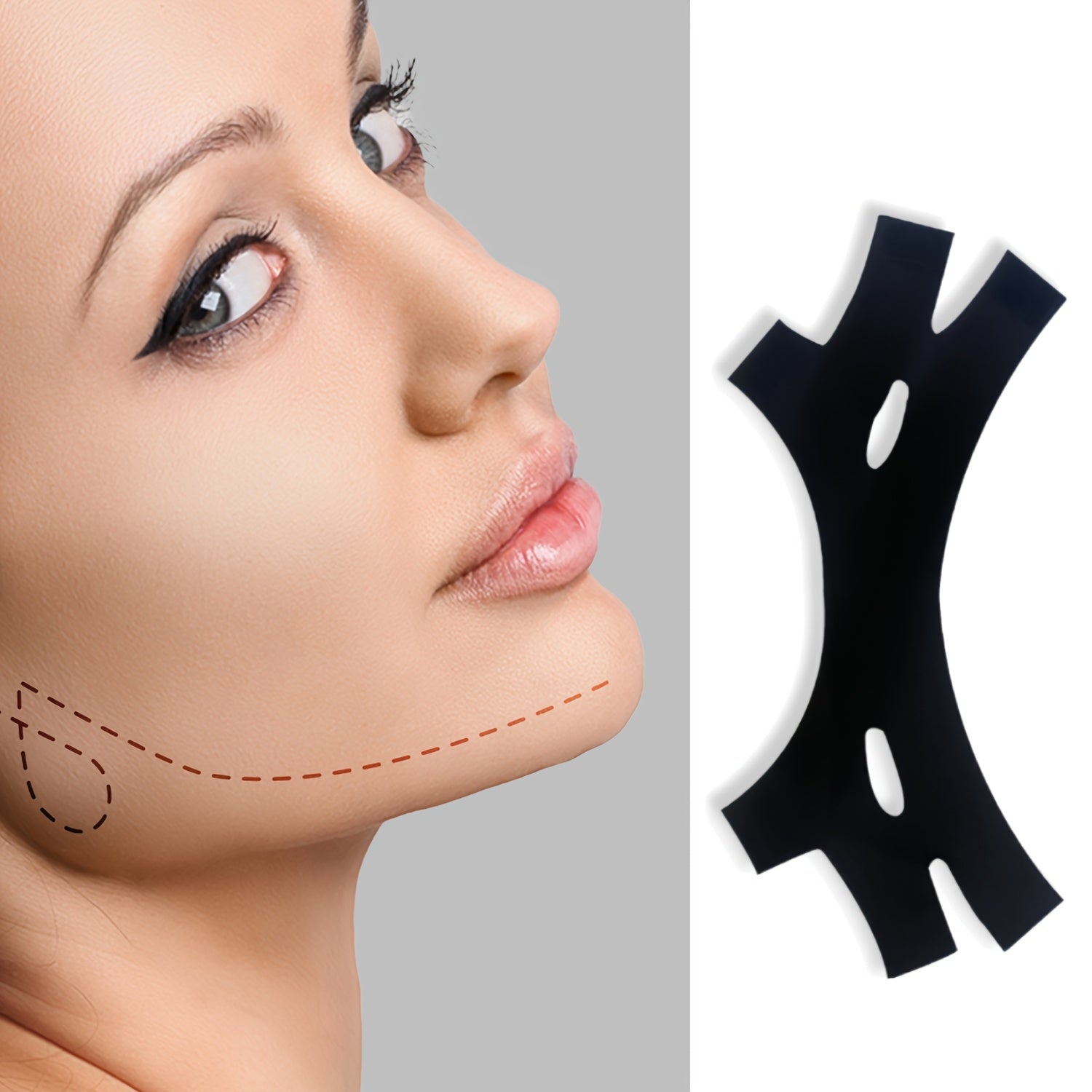 Hypoallergenic V-Line Face Shaping Strap for Lifting and Slimming Breathable Fabric