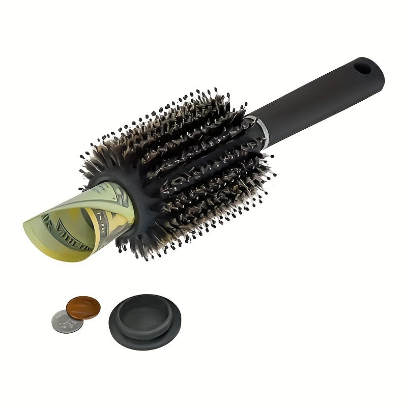 Hidden Hair Brush Storage Container with Safe Disguise Compartment for Travel and Home