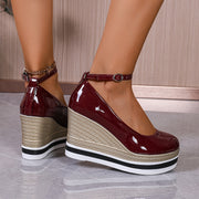 Women's Wedge Heel Loafers Synthetic Cover Non-Slip Rubber Sole Durable Traction