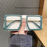 Gafas de lentes claros cuadradas oversized unisex Y2K moda para ordenador