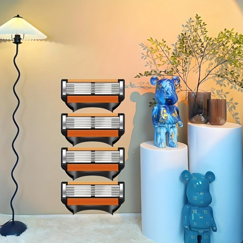 Paquete de 12 cuchillas de repuesto de acero inoxidable de 6 capas para afeitadora masculina para uso corporal