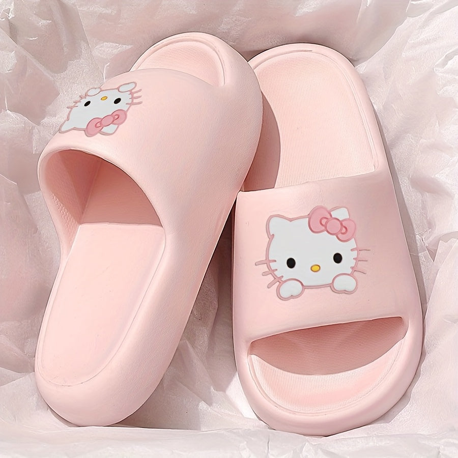 Women's EVA Slide Sandals Black Red Bow Indoor Outdoor Comfort