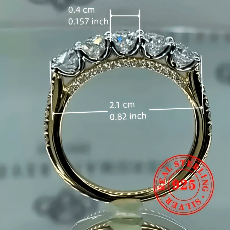 Silver Anniversary Ring with Zirconia Vintage Style for Weddings and Gifting