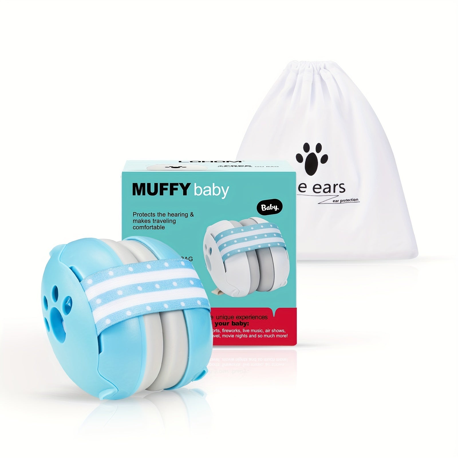 Kichkintoylar va chaqaloqlar uchun quloqni himoyalash uchun quloqchinlar, shovqinni kamaytiruvchi eshitish himoyachilari, sayohat va uxlash uchun