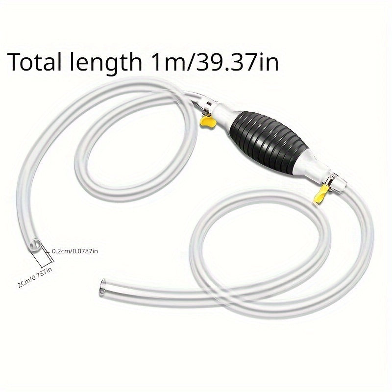 Portable Straw Pump with Flexible PVC Hose for Gas Oil Water Transfer