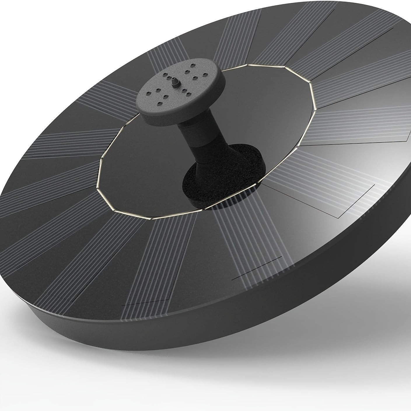 1 to'plam 2.5W quyoshli qush vannasi fontan nasosi 6 ta nozzle bilan, bog'lar, hovuzlar, suzish havzalari, baliq idishlari, akvariumlar va ochiq joylar uchun 6.3 dyuymli nasos.