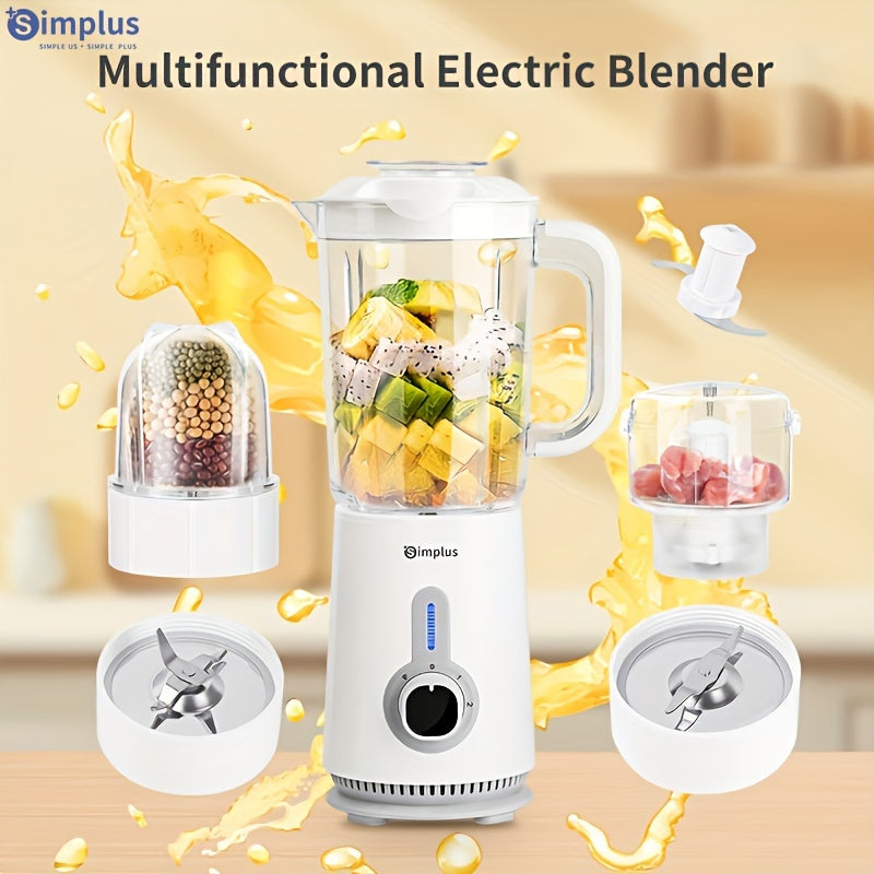 Electric Blender 3-in-1 High Power 380W Stainless Steel Blades 3 Cups Kitchen Use
