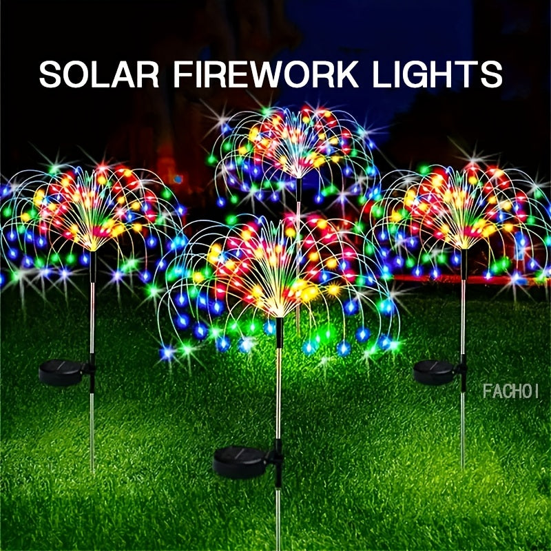 420 LED Solar Firework Outdoor Fairy Lights Multicolor IP65 Waterproof Garden Patio Pathway