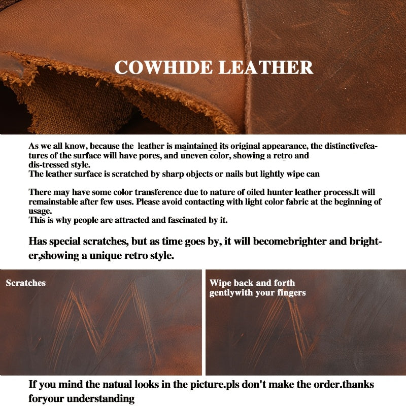 Men's Cowhide Duffel Bag for Business Trips and Gym Use Coffee