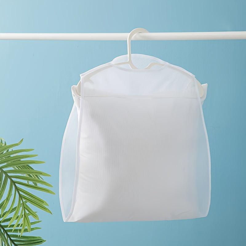 Red de secado de almohadas de poliéster blanco para almacenamiento colgante exterior