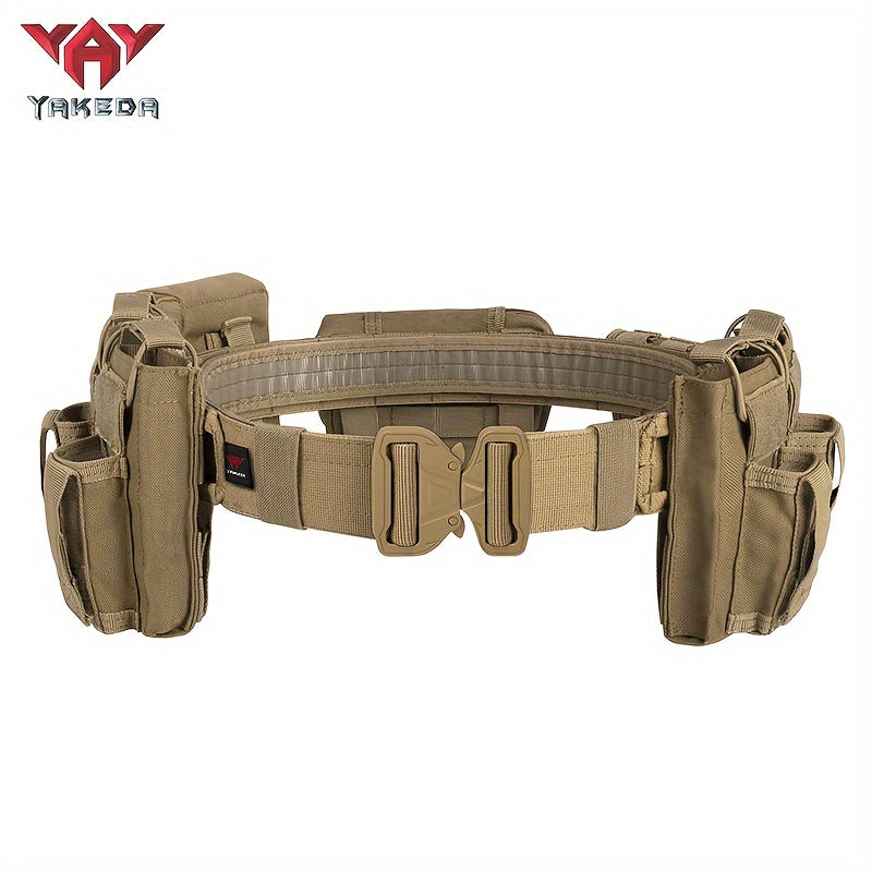 Nylon Tactical Belt with Detachable Adjustable Five-Piece Outdoor Patrol Set