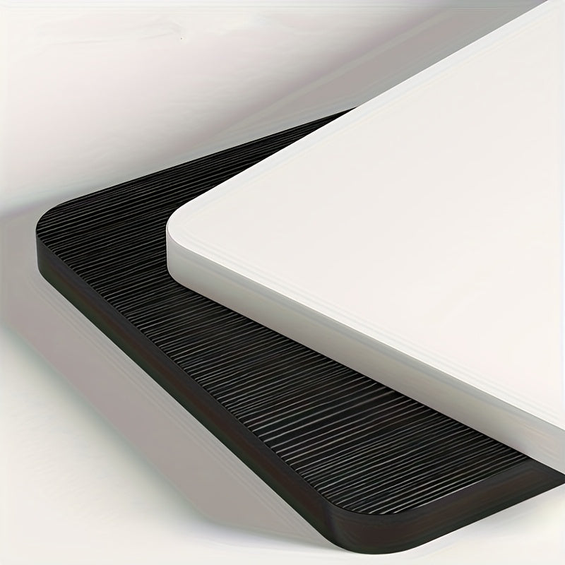 Adjustable Height Computer Desk for Bedroom and Living Room in Black White Walnut