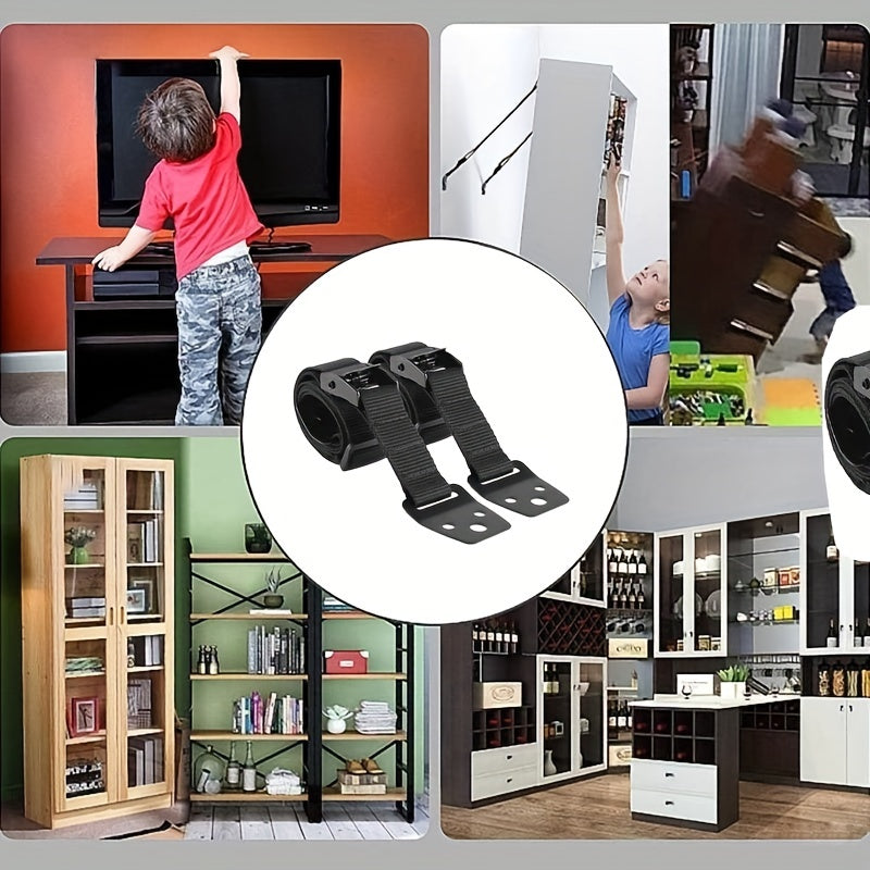 Heavy Duty Baby Safety Furniture Restraint with Anti-Tilt Feature for TVs and Furniture