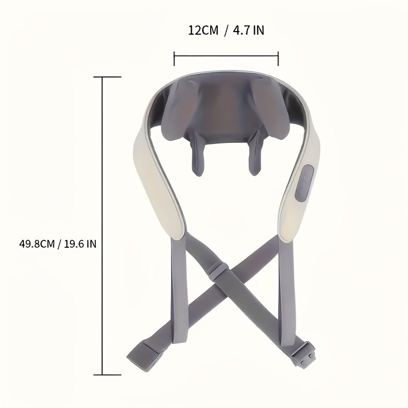 26W Isitiladigan Massaj Shal - USB Qayta Zaryadlanadigan, To'liq Tana Yengilligi uchun Ergonomik Dizayn, Moslashtiriladigan Tasmalar, Portativ, Mustahkam, Qulay Kiymak.