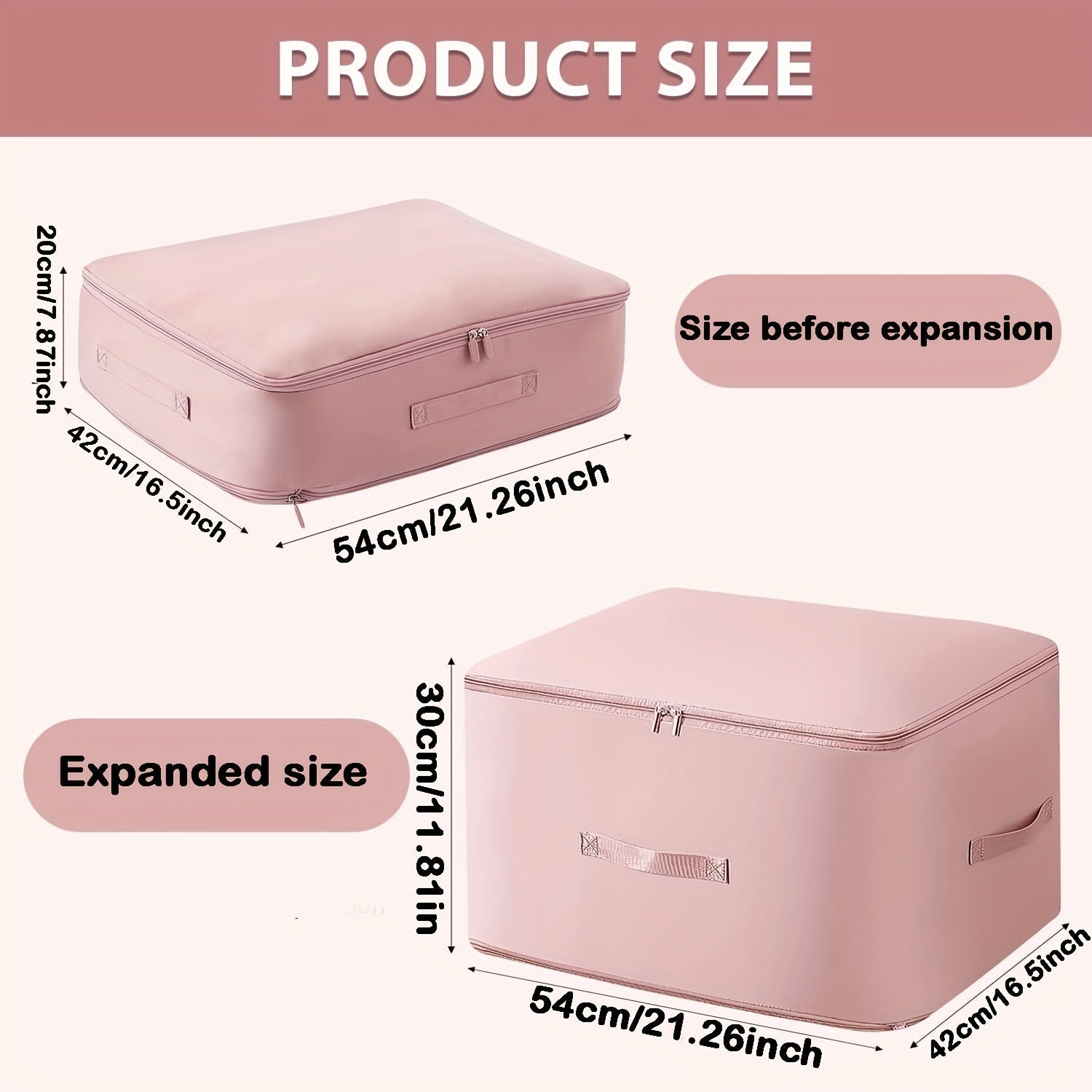 Polyester Storage Bag for Comforter Quilt Bedding Self-Compression Expandable Space Saver