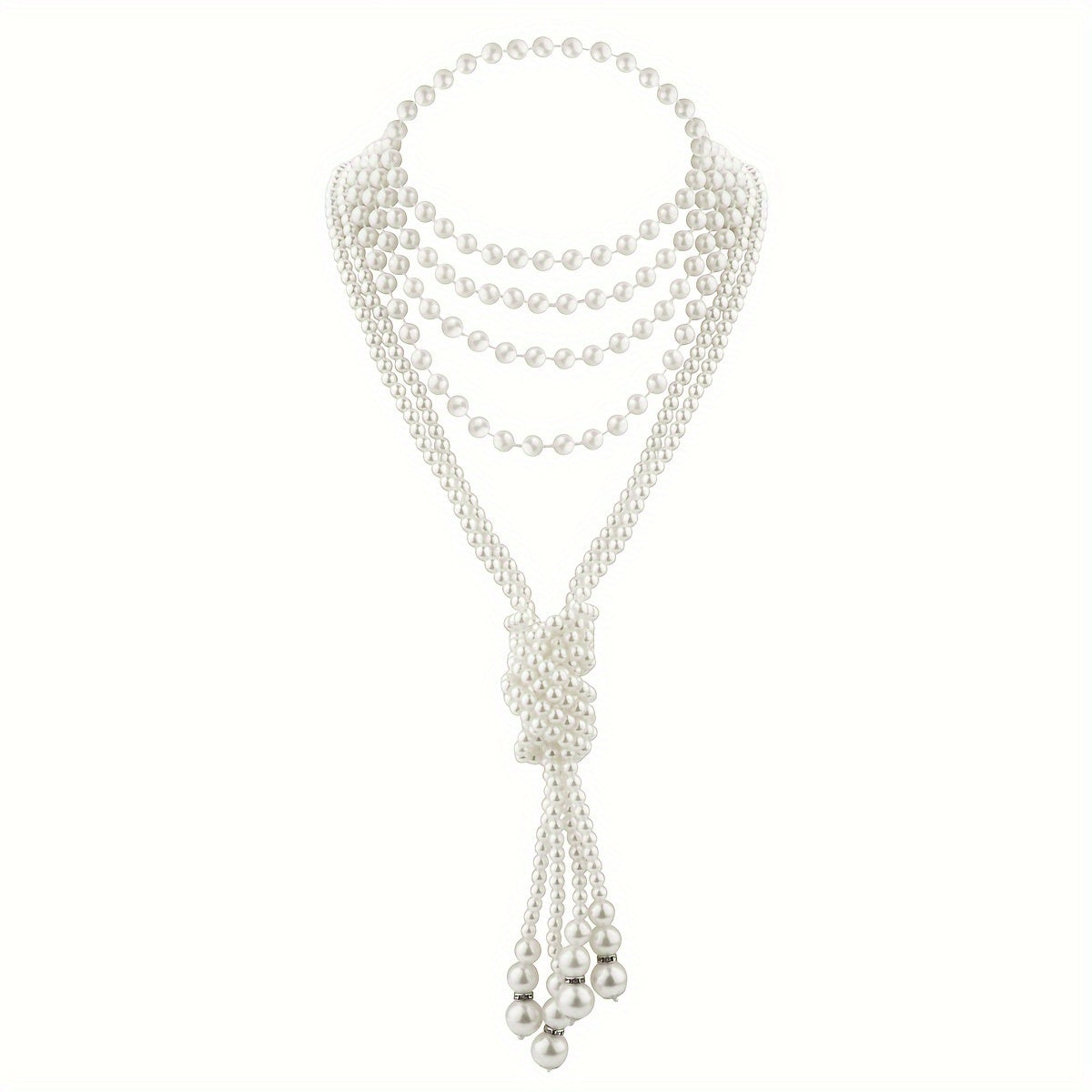 1920-yillardagi vintage uslubidagi faux marjon, uzun bo‘yoqli bejewellery, ayollar uchun flapper zargarlik buyumlari