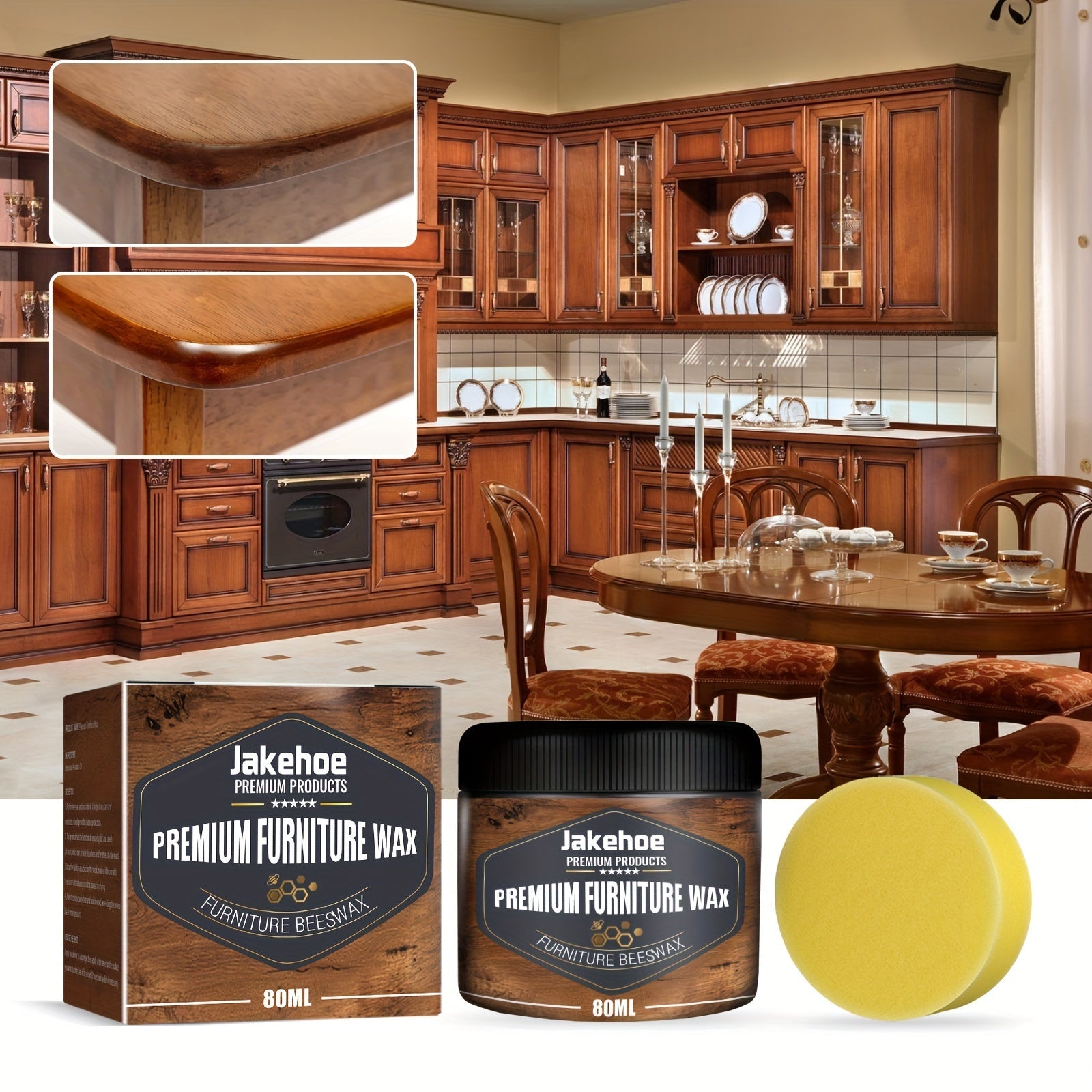 Beeswax Mahogany Furniture Wax for Solid Wood Floor Polishing and Care