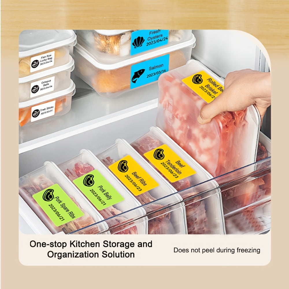 Waterproof Oil-Proof Freezer Label Stickers Thermal Paper for Kitchen Storage