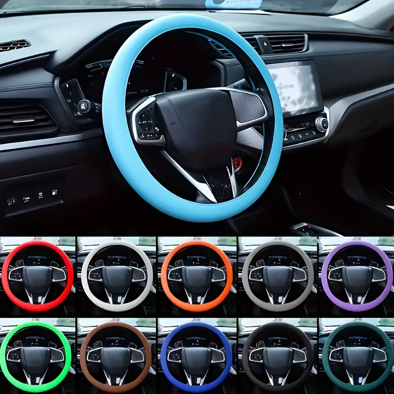 Universal Silicone Steering Wheel Cover Non-Slip Durable Colors