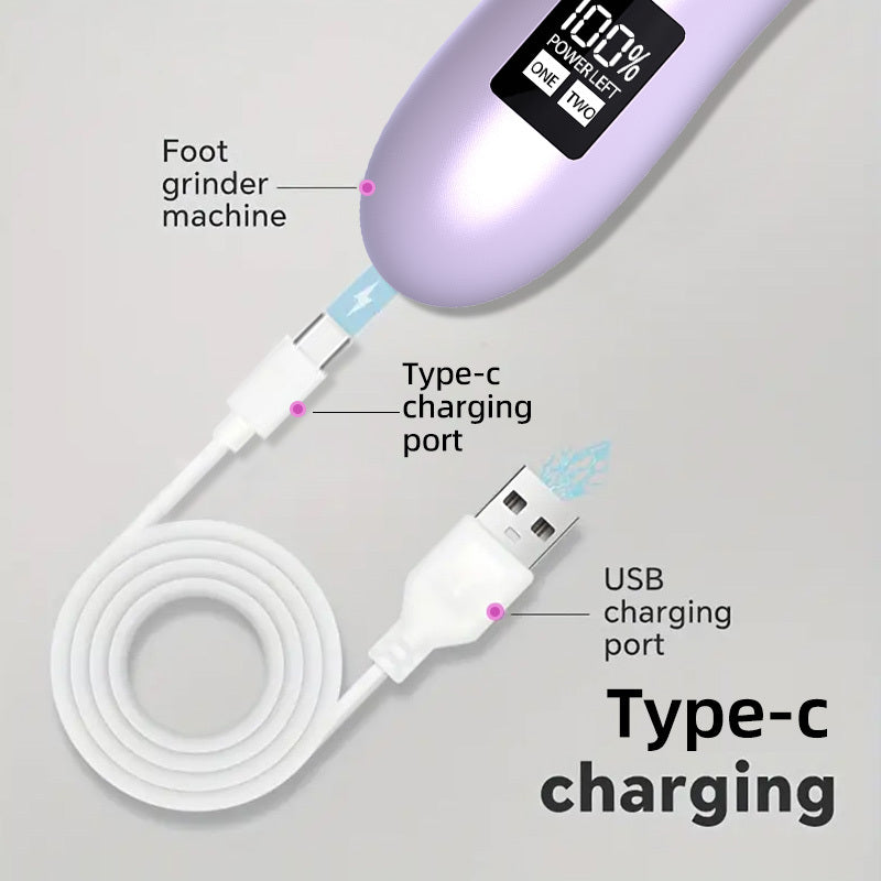 Professional Electric Foot Sander for Dead Skin Removal Rechargeable USB Charging