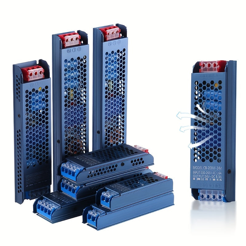 LED chiroq lentalari, transformatorli LEDlar uchun mos, AC110V-220V dan DC12V/24V ga, 60w/100w/200w/300w da mavjud.