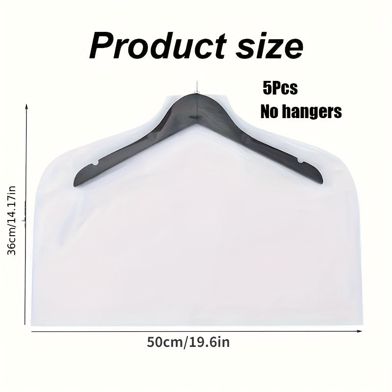 Conjunto de 5 o 10 fundas protectoras para ropa para almacenamiento en armario