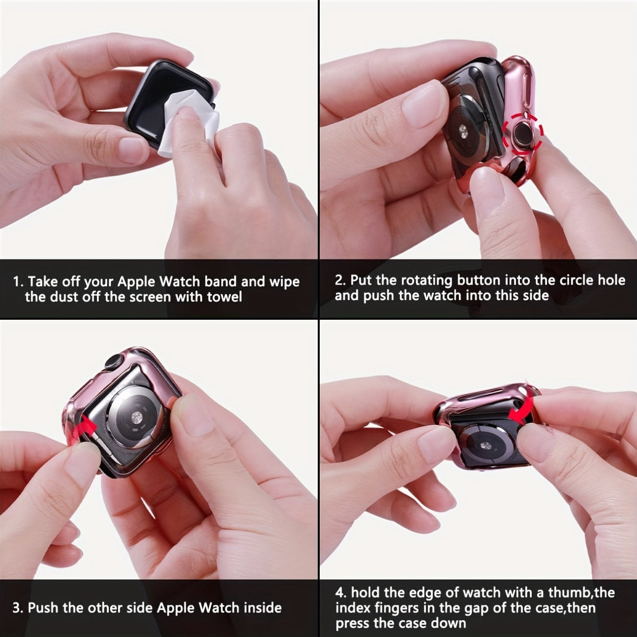 TPU Screen Protector Case for Apple Watch Series 10 9 8 7 6 5 4 3 Shockproof Cover High Definition Touchscreen Compatible