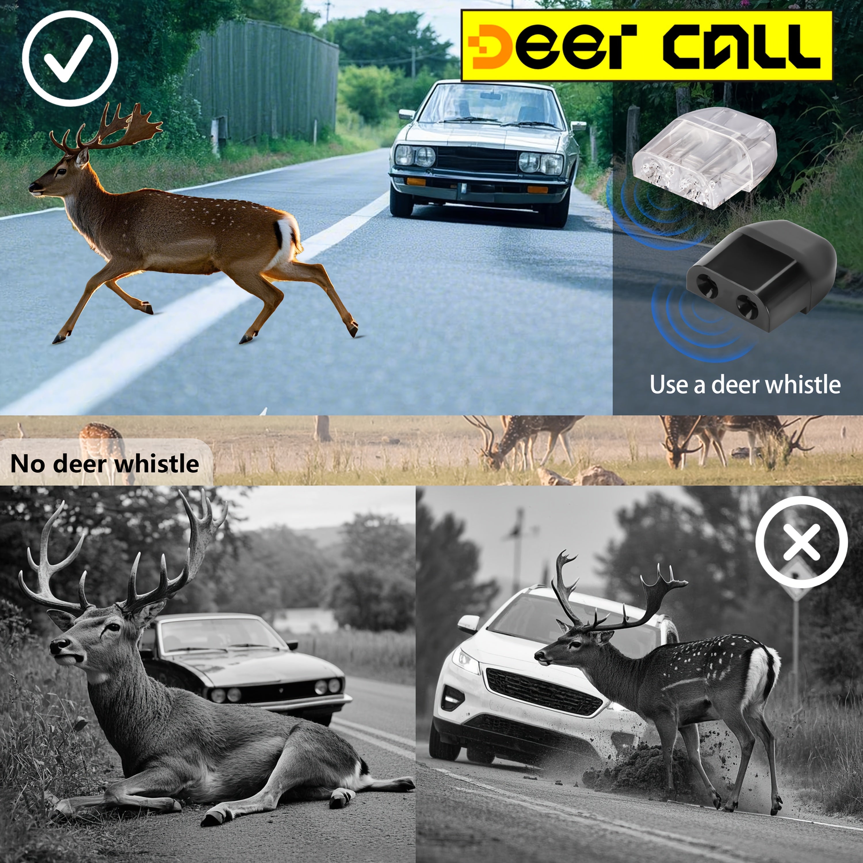 Vehicle Deer Call Whistles Sound Alarms for Wildlife Safety
