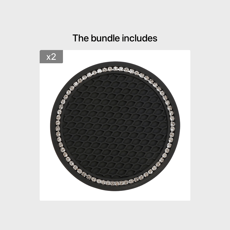 Avtomobil aksessuarlarining doira shaklidagi tarmoq, yumshoq rezina, sirg‘almaslik uchun stakan tutqichlari