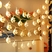 Battery Operated LED String Lights with Star and Moon Design for Indoor Decor Weddings Parties Ramadan Eid