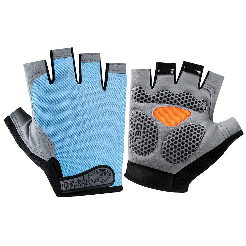 Half-Finger Breathable Polyester Fitness Gloves for Outdoor Sports Non-Slip