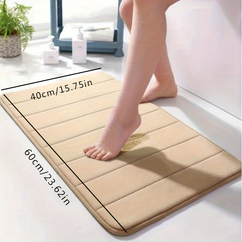 Yumshoq Flanelli Chiziqli Kirish Eskiyasi - Sirpanmaydigan, Singdiruvchi, Tozalash Oson - Yashash Xonasi, Hammom, Oshxona Uchun Ideal - 3 Ta Rang Variantida Mavjud