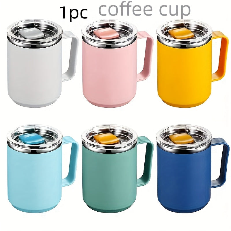 Colorful Insulated Coffee Mug with Handles Lids Double Wall Vacuum for Office Outdoor School