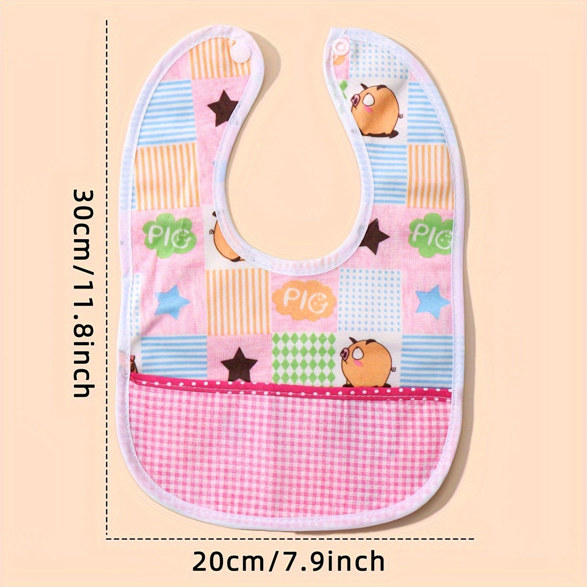 Set of 3 Waterproof Baby Bibs with Cartoon Designs for Feeding and Drooling