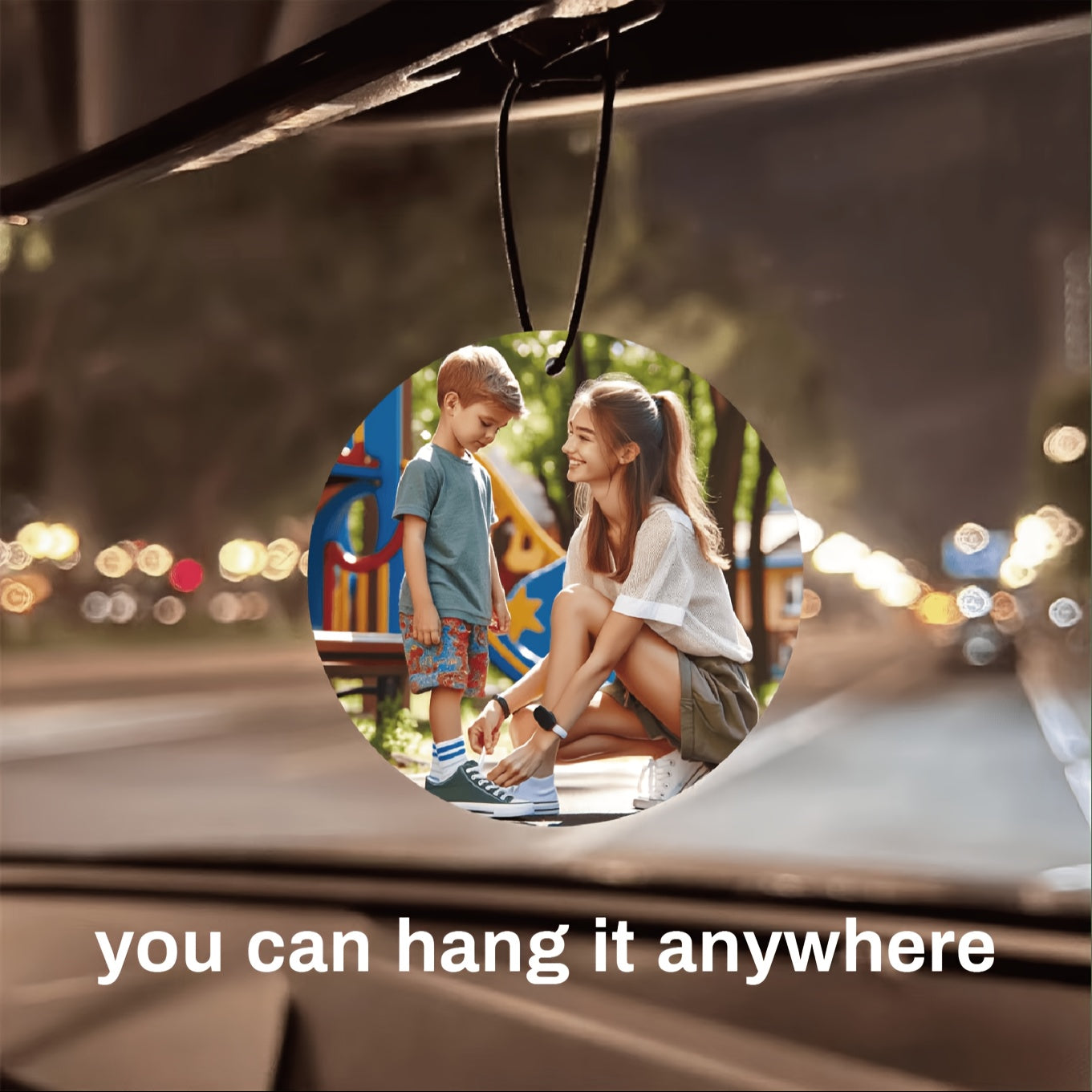 Custom Heart-Shaped Car Air Freshener Double-Sided Photo Scent For Home Wardrobe