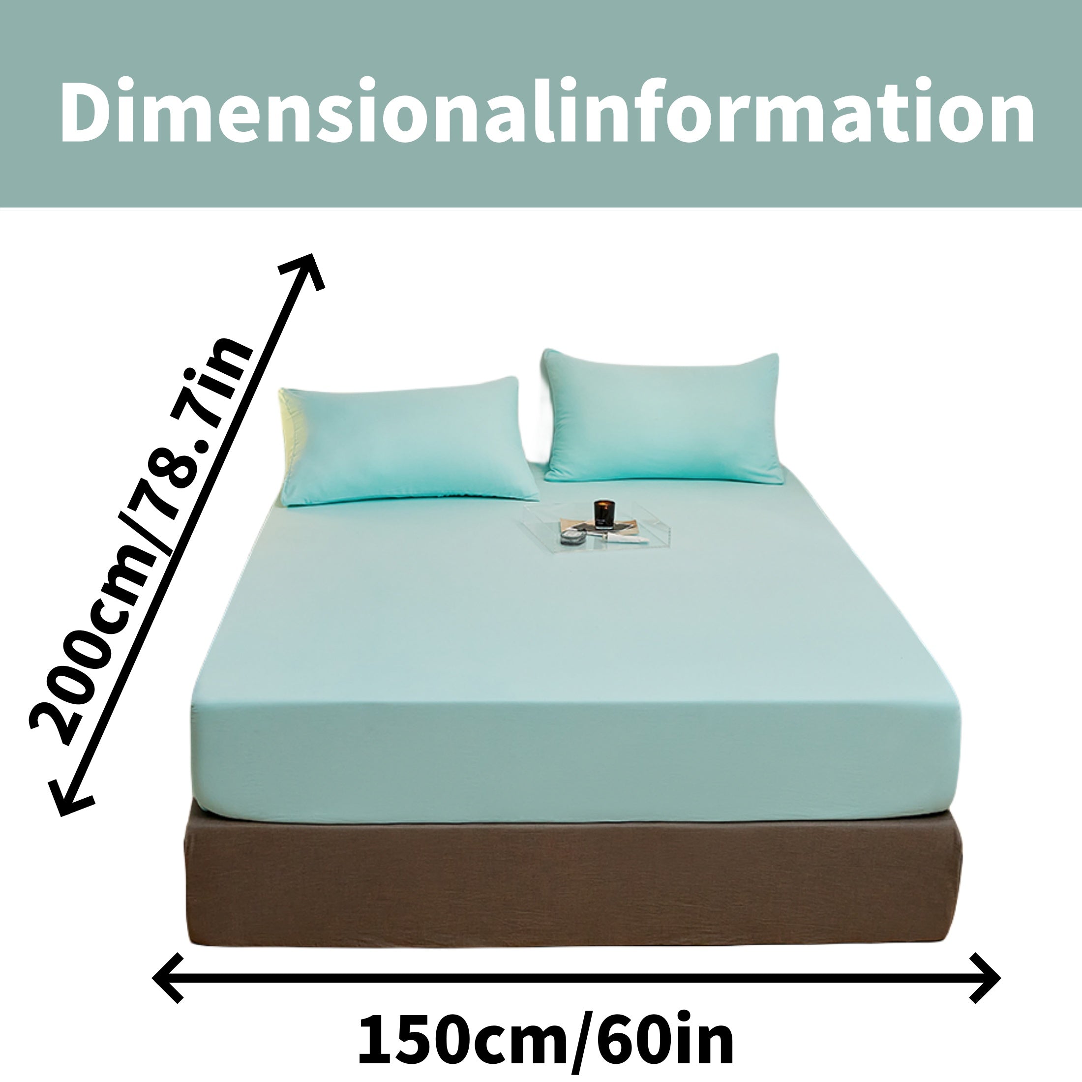 Juego de sábanas ajustadas de poliéster cepillado con 2 fundas de almohada, con bolsillo profundo, ropa de cama