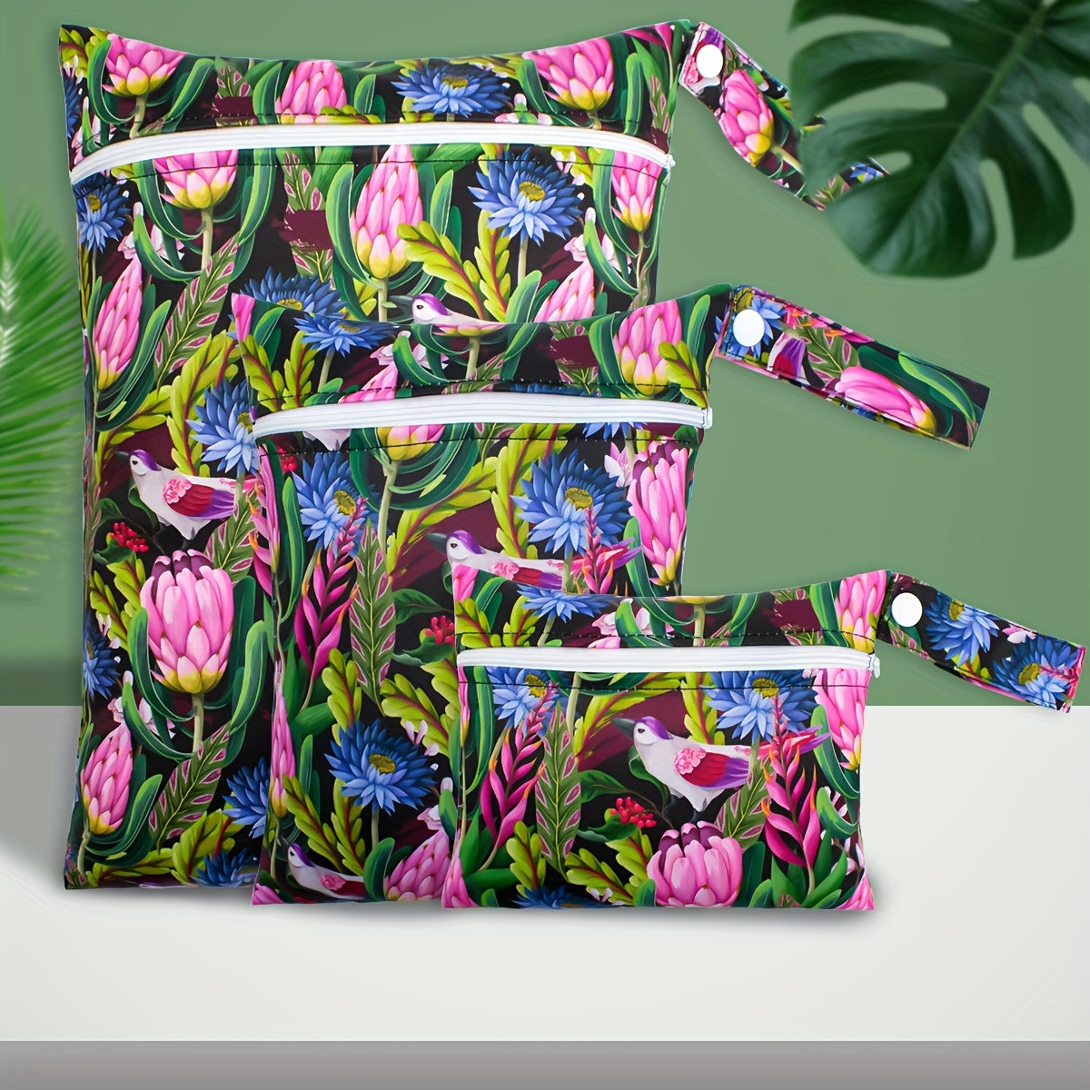 Водонепроницаемые мешки для подгузников и необходимых вещей, 3 штуки в упаковке. Многоразовый мешок для хранения с застежкой-молнией для путешествий и активного отдыха. Подходит для детей старше 6 лет, подростков и взрослых.