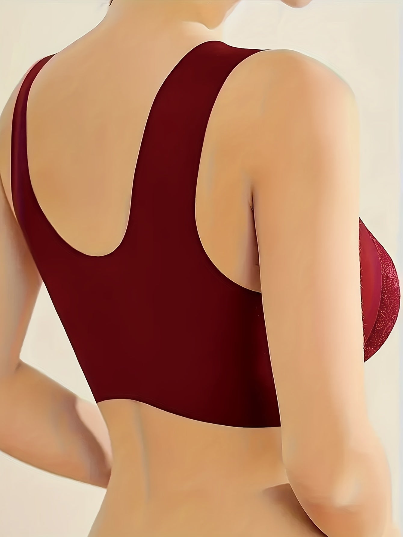 Women's Plus Size V-Neck Lace Trim Bras Pack of 5 No Underwire High Support