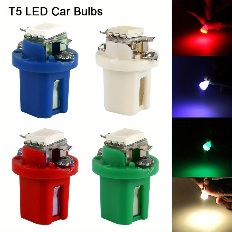10 Piezas de luces LED para tablero de coche 12V Indicador interior multicolor