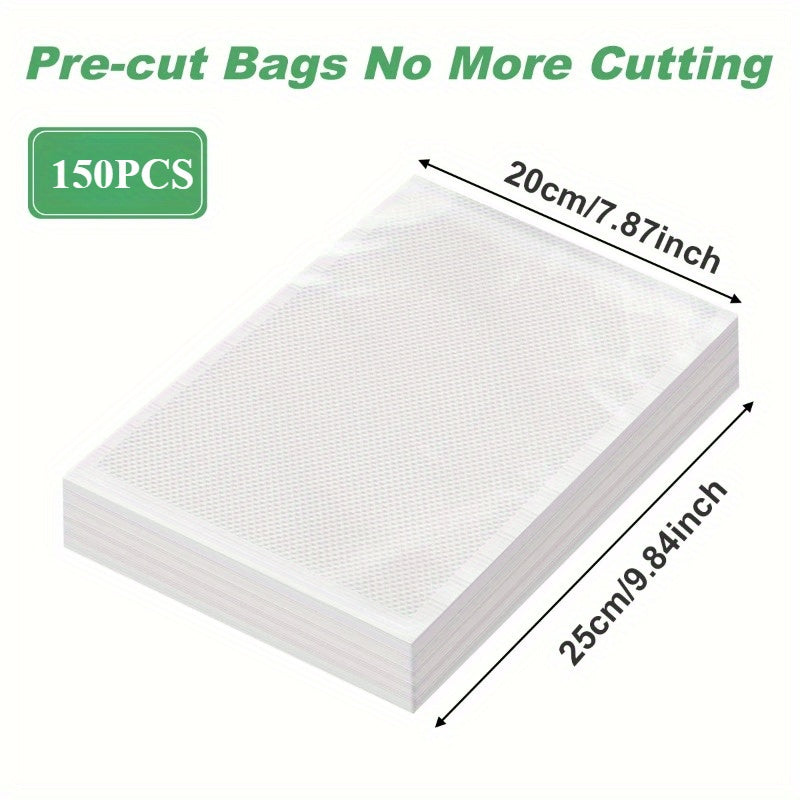150 BPA-Free Vacuum Sealer Bags for Food Storage Moisture-Proof Durable Transparent